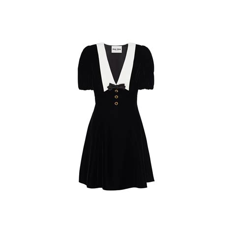 miu miu black and white dress|miu black dress.